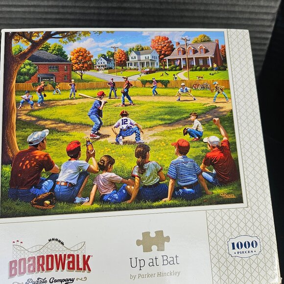 Brand New Boardwalk Puzzle Co "Up At Bat" One Thousand Pieces by Parker Hinckley - Picture 9 of 9